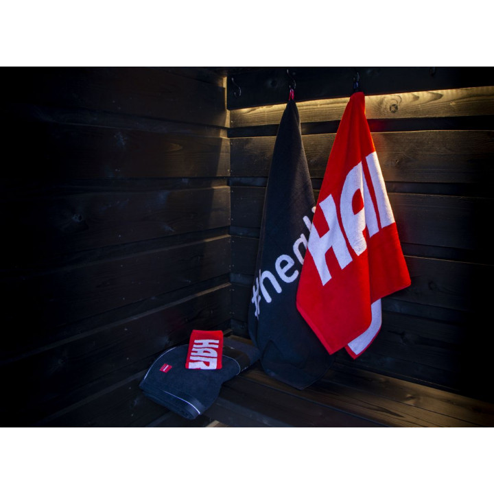 Handtuch in Geschenkbox, HARVIA, 70 x 140 cm, rot