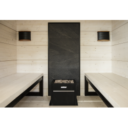 HARVIA Steinwand, Schwarzer Rahmen  HARVIA Steinwand, Schwarzer Rahmen