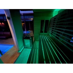 SAUFLEX RGB LED FLUTLICHT, MIT STEUERGERÄT 