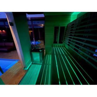SAUFLEX RGB LED FLUTLICHT, MIT STEUERGERÄT