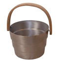 SAUNIA PYORRE Eimer- und Schöpfkelle-Set 6 l, Aluminium - 1