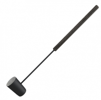 Schwarze Saunakelle, langer Griff