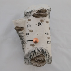 Saunathermometer aus Keramik - Birke  Saunathermometer aus Keramik - Birke