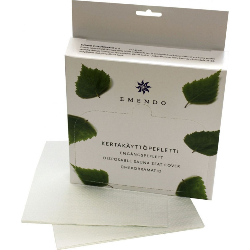 Sauna-Sitzauflagen EMENDO zum Einmalgebrauch, 25 Stk