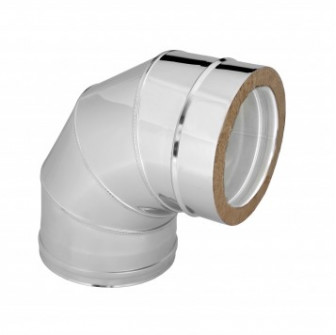 Insulated double wall elbow 90°