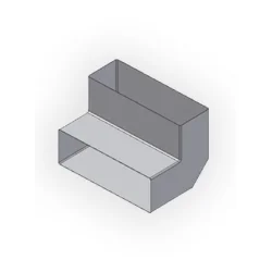 Bogen schmal 50x150, 90° 