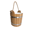Saunaeimer aus Eichenholz mit Seilgriff, 12 l - 1