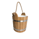 Saunaeimer aus Eichenholz mit Seilgriff, 12 l