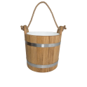 Saunaeimer aus Eichenholz mit Seilgriff, 12 l - 0