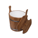 Holzeimer für Schneebesen, Eiche 20 l - 1