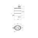 Ovaler Warmwasserspeicher, Durchmesser 115 mm - 1