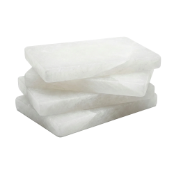 Weißer Himalaya-Salzziegel 200 × 100 × 25 mm 