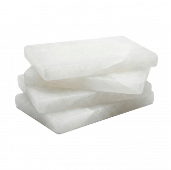 Weißer Himalaya-Salzziegel 200 × 100 × 25 mm