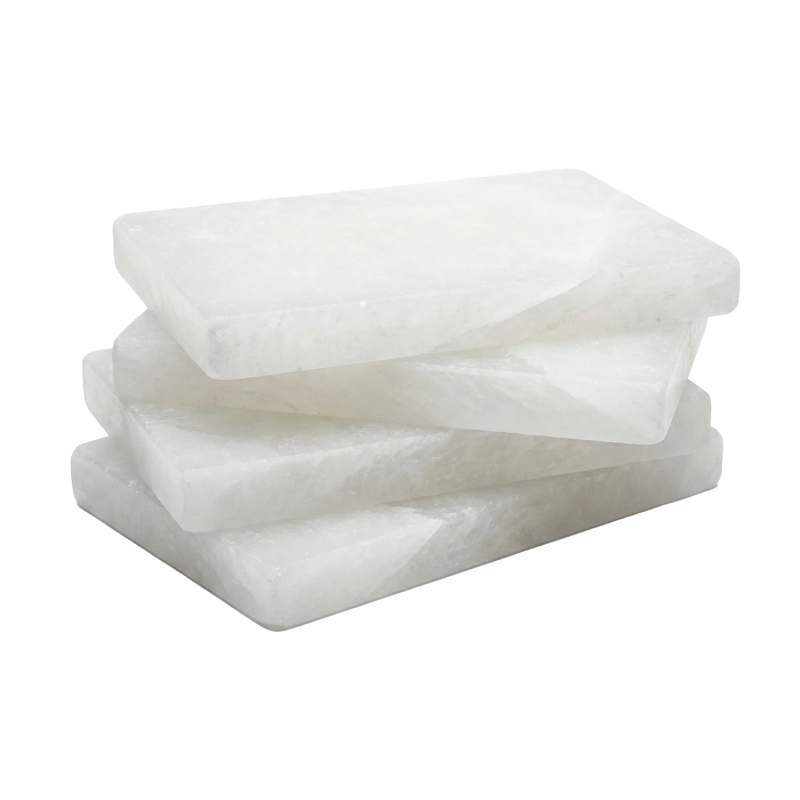 Weißer Himalaya-Salzziegel 200 × 100 × 25 mm