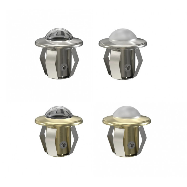 CARIITTI CR-05 Kristalle für LED-Beleuchtung, Chrom, Transparent