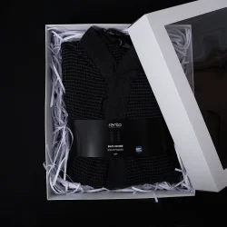 Bademantel in Geschenkbox, RENTO KENNO, L/XL, grau 