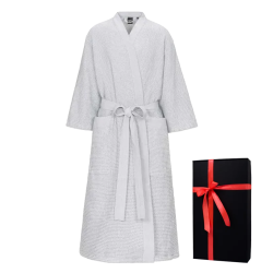 Bademantel in Geschenkbox, RENTO KENNO, hellgrau 