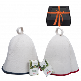 Geschenkset in Geschenkbox WHITE PAIR. Kapseln und ätherische Öle