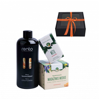 Geschenkset in Geschenkbox LEMON. Honig, ätherisches Öl und Duftessenz