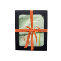 Geschenkset in einer Geschenkbox für SIE. Saunahaube und Schürze für Damen, HELLGRÜN