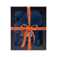 Geschenkset in einer Geschenkbox für IHN. Saunahaube und -schürze für Herren – BLAU
