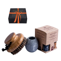 Geschenkset in einer Geschenkbox DUFTENDE WÄRME. Eine Bürste, ein Becher für Düfte und ätherische Öle - 0