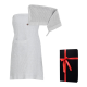 Geschenkset in einer Geschenkbox von RENTO KENNO FOR HER. Haarhandtuch und Schürze, hellgrau