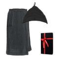 Geschenkset in einer Geschenkbox von RENTO KENNO FOR HIM. Baumwollmütze und Schürze, dunkelgrau - 0