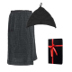 Geschenkset in einer Geschenkbox von RENTO KENNO FOR HIM. Baumwollmütze und Schürze, dunkelgrau