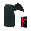 Geschenkset in einer Geschenkbox RENTO KENNO FOR HIM. Baumwollmütze und Schürze, dunkelgrün - 0