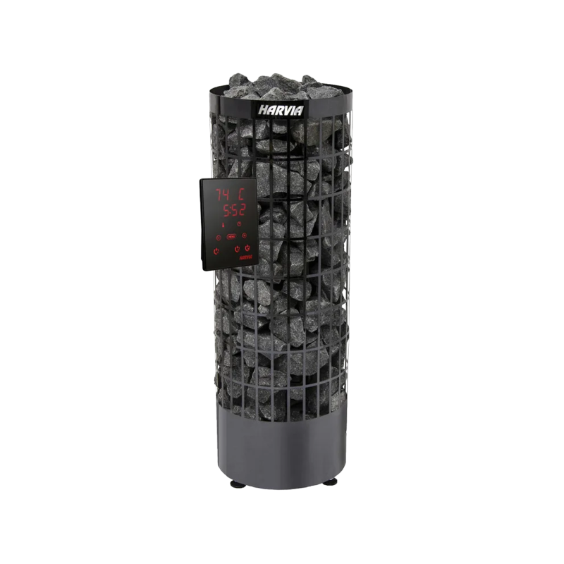 Elektrischer Saunaofen - HARVIA Cilindro Black Steel PC90XE 9 kW