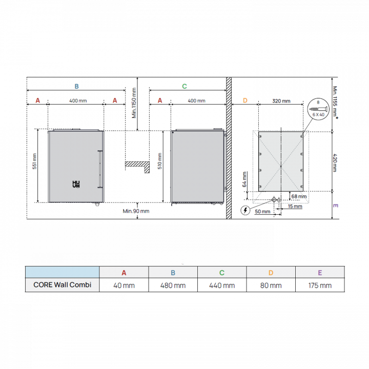 Elektrischer Saunaofen – HUUM Core Wall Combi, weiß