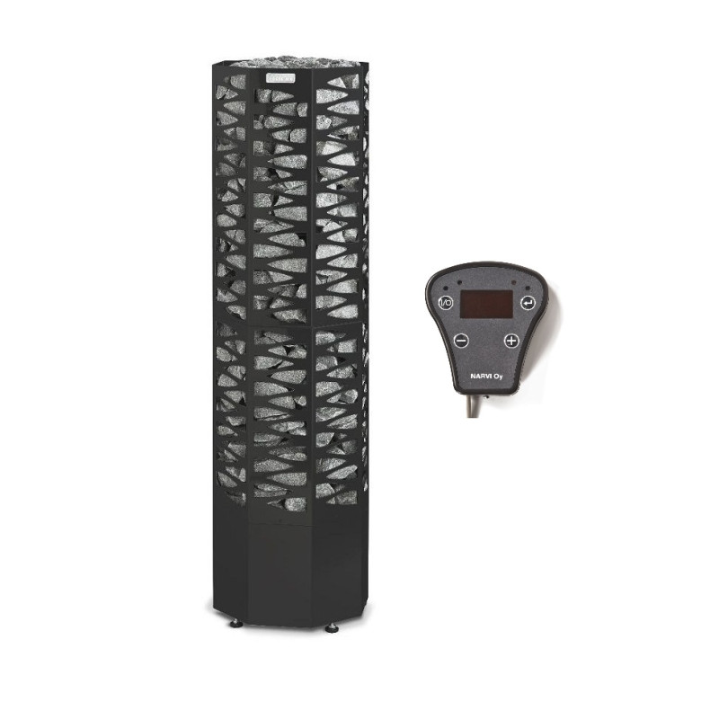 Elektrischer Saunaofen - NARVI SMOOTH 10,5 kW, schwarz