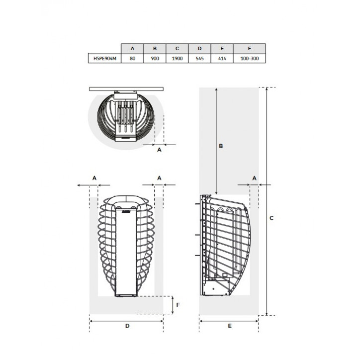 Elektrische Saunaöfen - HARVIA Spirit SP90FC 9,0 kW Fenix WiFi-Set