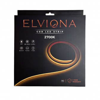 Elviona COB LED -Saunastreifen, 2700 K, 5 m