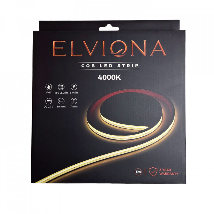 Elviona COB LED -Saunastreifen, 4000 K, 5 m
