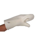 Wollweißer Saunahandschuh - 0