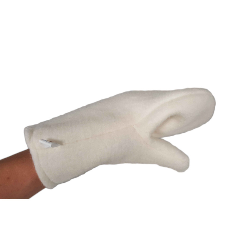 Wollweißer Saunahandschuh