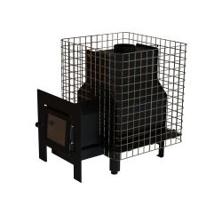 Holzbefeuerter Saunaofen - VILPRA FORNAX-14-NL-V mit externer Feuerkammer 