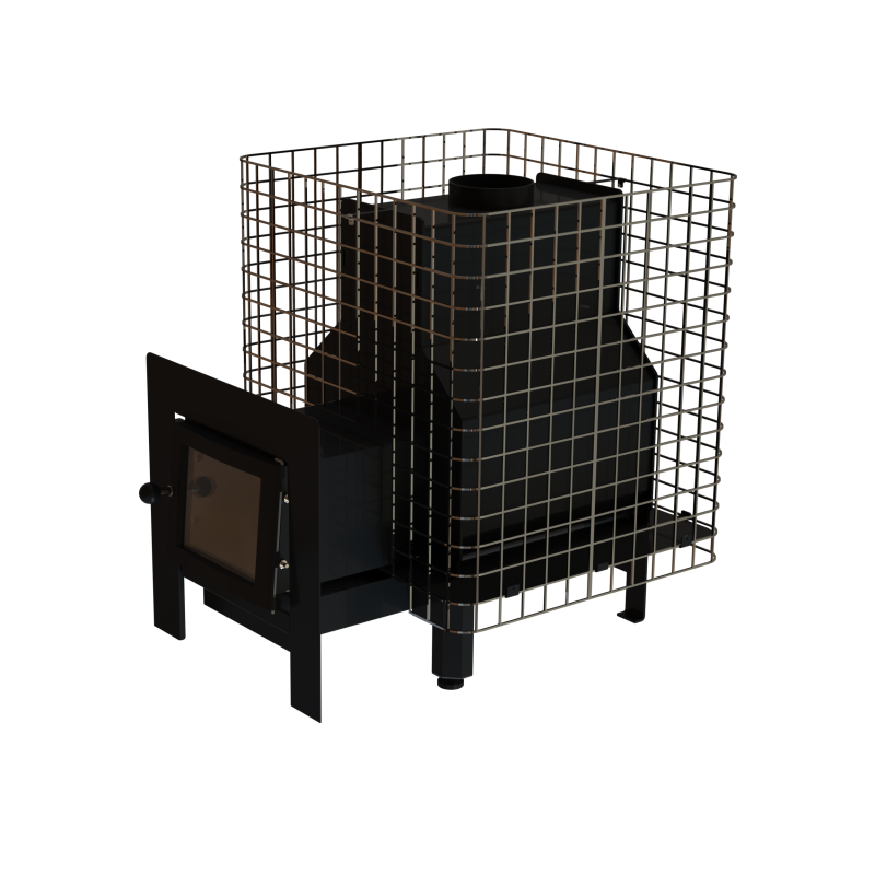 Holzbefeuerter Saunaofen - VILPRA FORNAX-14-NL-V mit externer Feuerkammer