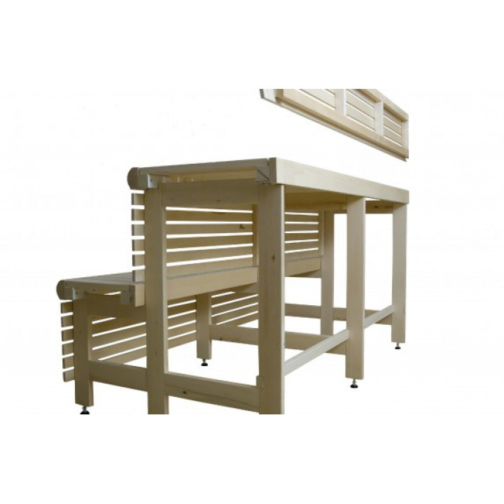 Standard-Saunabank-Komplex, Schwarzerlenholz, Länge 2910mm