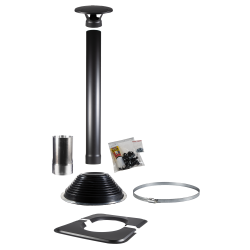 HARVIA 1500 schwarzes Kaminset, für fassförmige Saunakabinen 