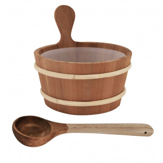 Harvia Sauna-Set aus roter Zeder, 3-teilig