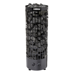 Elektrischer Saunaofen - HARVIA Cilindro Black Steel PC90 9 kW