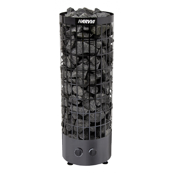 Elektrischer Saunaofen - HARVIA Cilindro Black Steel PC90 9 kW