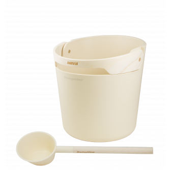 HARVIA Helmi Sauna-Eimer- und Schöpfkellen-Set, Elfenbein