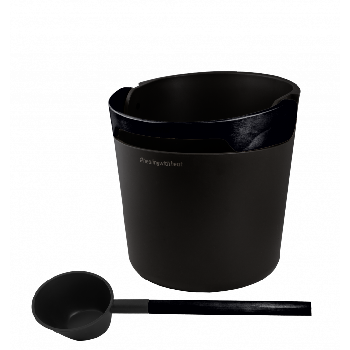 HARVIA Helmi Sauna-Eimer- und Schöpfkellen-Set, schwarz