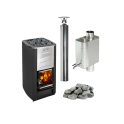 Sauna-Holzofen HARVIA M3 Set, Steine, Schornstein, Wassererhitzer - 0