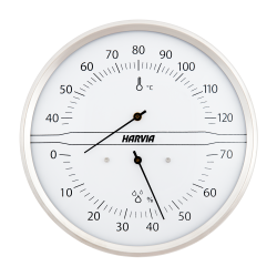 HARVIA Thermo-Hygrometer rund, weiß 