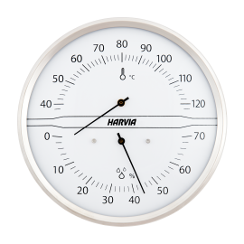HARVIA Thermo-Hygrometer rund, weiß 